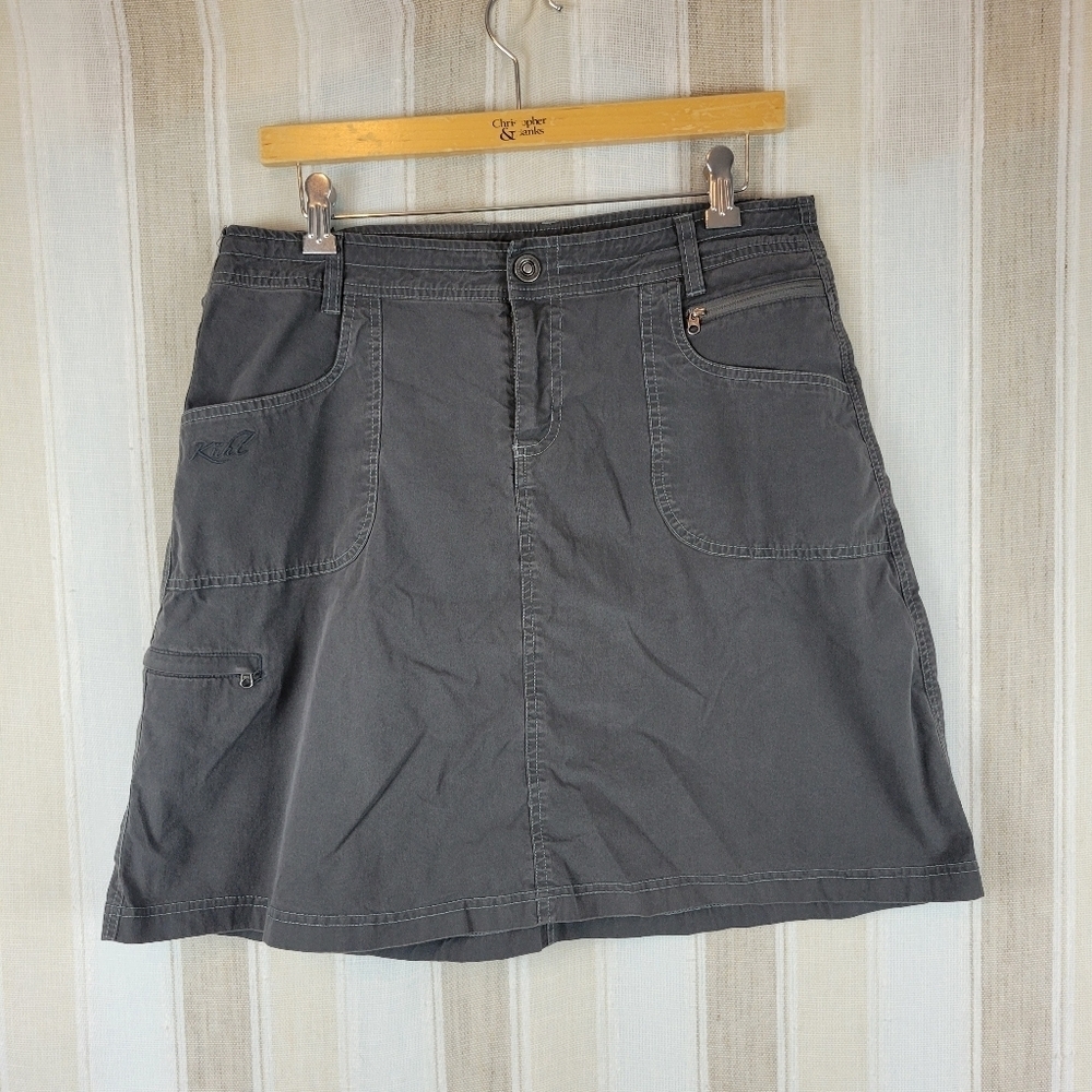 Kuhl‎ Mini Skirt Gray Size 10 Pockets Cargo